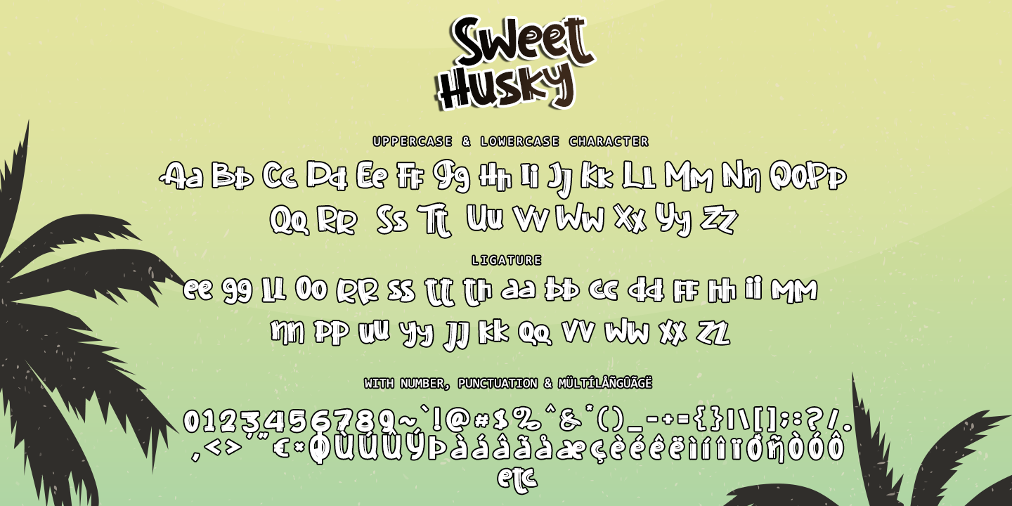 Przykładowa czcionka Sweet Husky #2